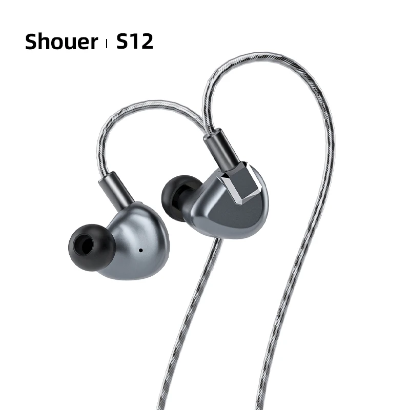 

Shuoer S12 planar magnetic transducer in-ear headphone dedicated 14.8mm unit 102dB 3.5mm 4.4mm balanced 0.78mm hifi headphone