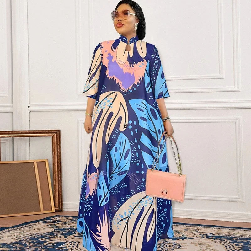 

S-4XL Large Size African Dresses For Women Muslim Fashion Abaya 2022 Dashiki Traditional Africa Clothing Fairy Maxi Dreaes