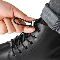 metal lock elastic shoe laces without ties round no tie shoelaces boot sneakers shoelace kids adult quick lazy laces for shoes