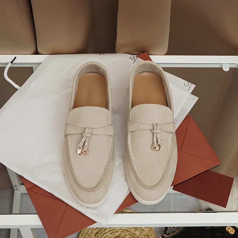 

Туфли женские замшевые, роскошные удобные лоферы, обувь на плоской подошве, для ходьбы, повседневные, мягкие, для мужчин, дропшиппинг