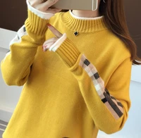 women 2021 cartoon base sweaters knitted patch pullover sweater korean style long sleeve tops autumn winter new pullovers female