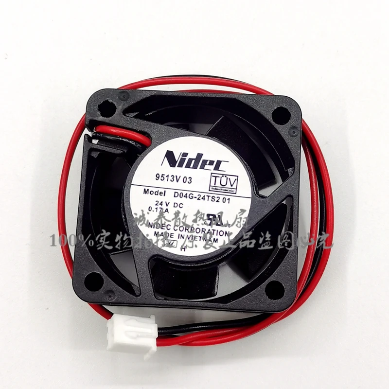 

Nidec D04G-24TS2 01 DC 24V 0.17A 40x40x20mm 2-Wire Server Cooling Fan