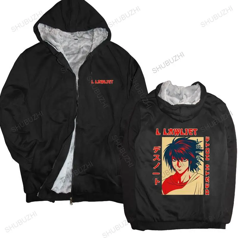 

Men hooded Novelty Anime Death Note hoodie for Men L Lawliet fleece jacket Pure Cotton Mystery Manga mens shubuzhi hoodies