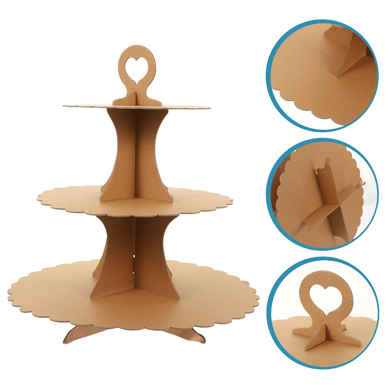

Stand Cake Cupcake Display Dessert Tower Holder Serving Party Wedding Rack Paper Macaron Shelf Snack Cardboard Platter Cream