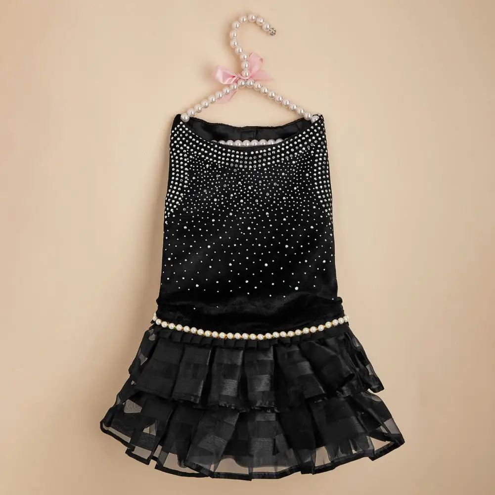 Юбка для питомца уютная юбка удобная кружевная черная одежда собаки домашняя