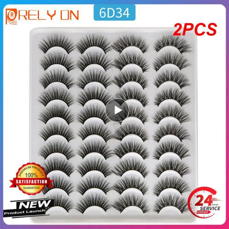 

2PCS Lashes 10pairs Natural False Eyelashes 3D Sexy Mink Lashes Extensions False Eyelashes Faux Cils Makeup Wholesale