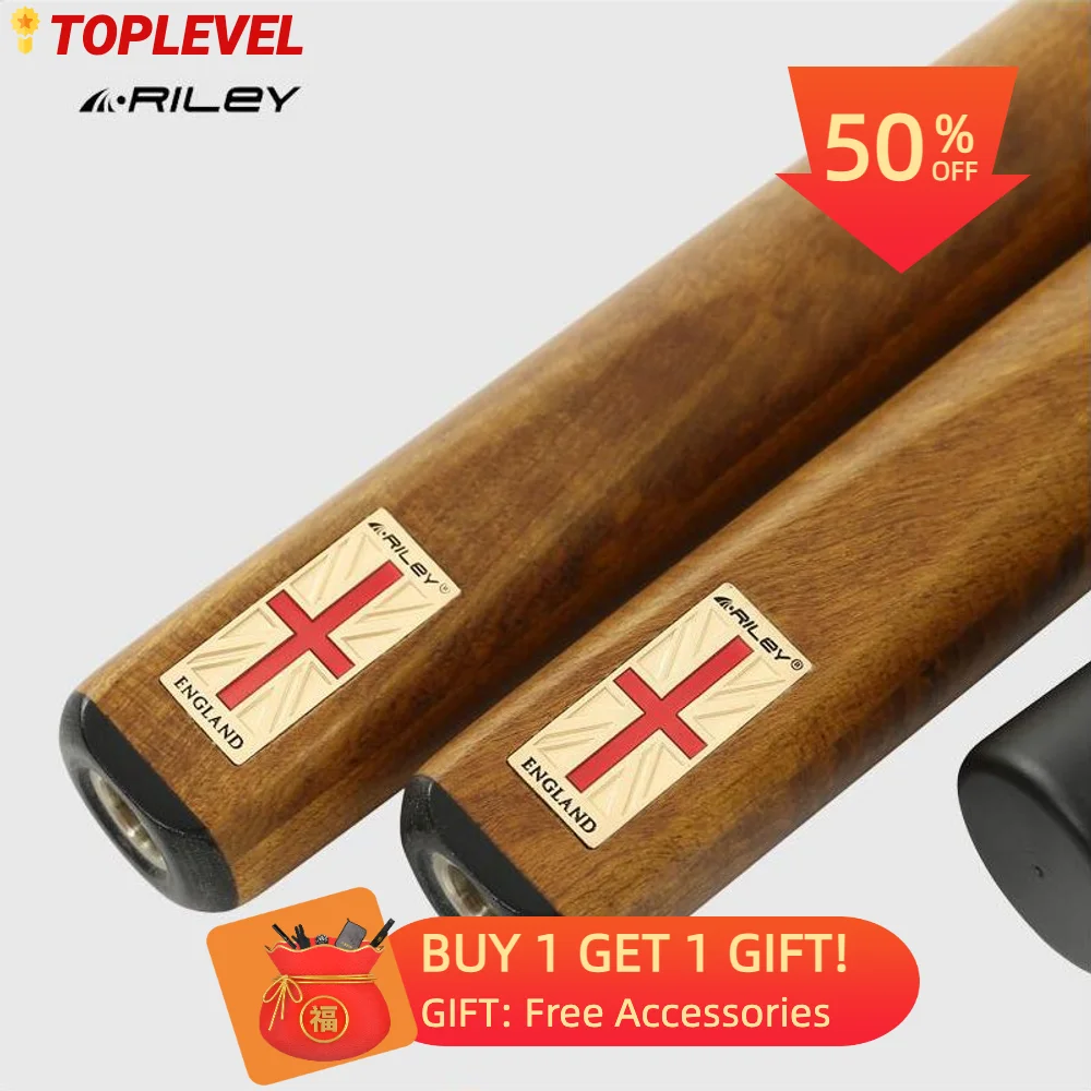

Original RILEY RES-901 One Piece Snooker Cue High-end Billiard Cue Kit Stick with Case with 6'' RILEY Extension 9.5mm DEER Tip