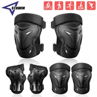 6pcsset protective gear set skating knee pads elbow pad wrist hand protector for kids adult cycling roller rock climbing sports