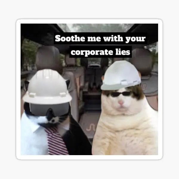 

Corporate Lies 5PCS Stickers for Anime Wall Print Kid Cute Decorations Funny Living Room Decor Laptop Home Stickers Luggage