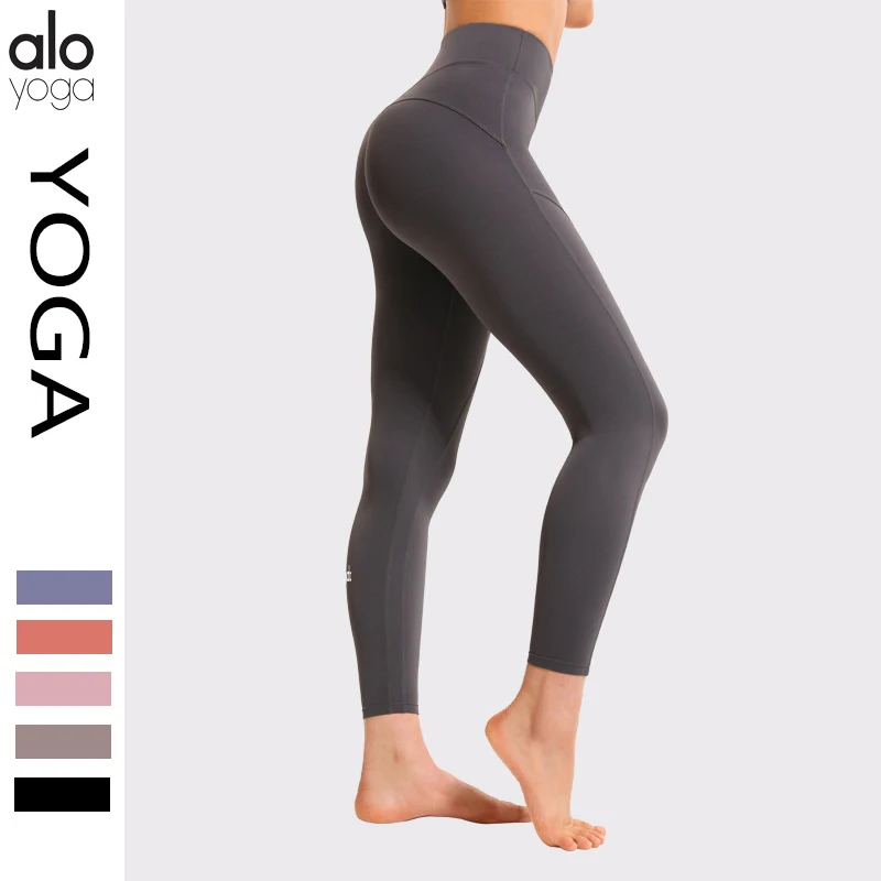 

ALO Yoga Pants Seamless Leggings Womens Butt' Lift Curves Workout Tights Gym Outfits Fitness Clothing Sports Wear Pink