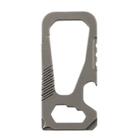 multifunctional mini full titanium buckle key ring car buckle outdoor buckle edc tool simple key storage bottle opener