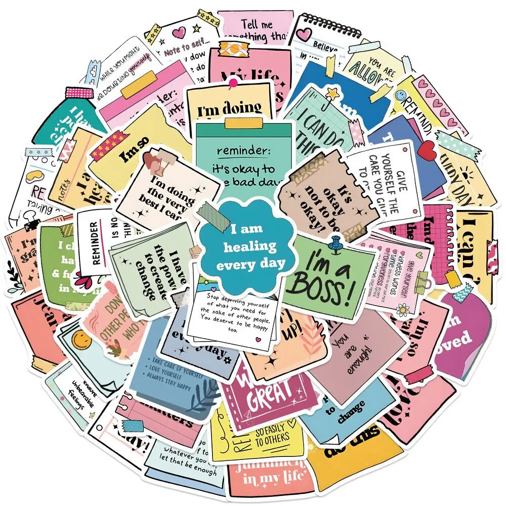 Стикеры с вдохновляющими позитивными цифрами 10/50 шт.