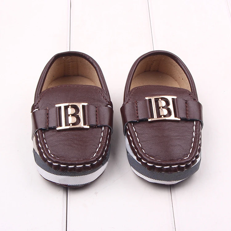 

New hot sale fashion Style Newborn baby shoes boys girls Unisex Plaid stripe PU soft sole infant toddler shoes 3-18 months