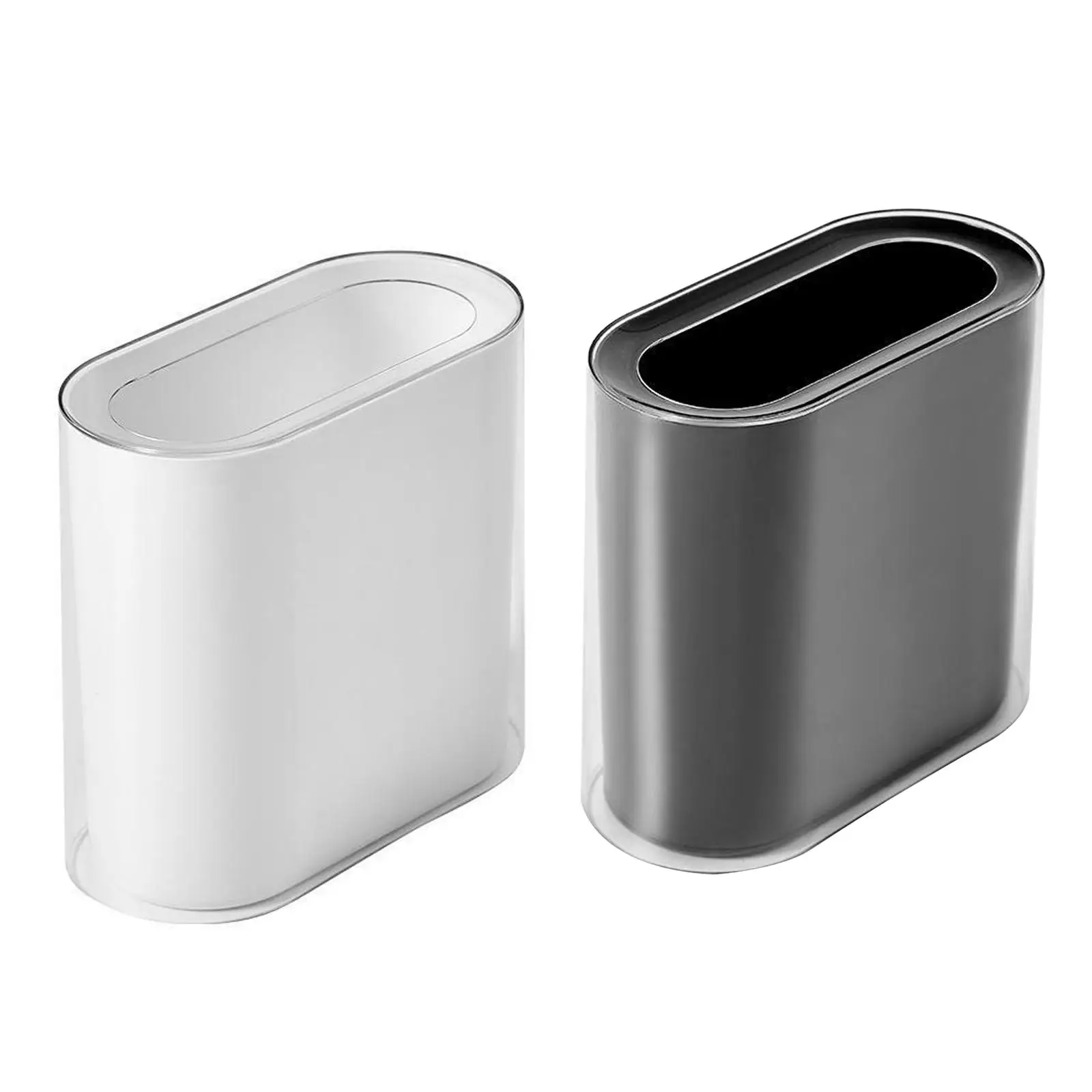 

Removable Narrow Garbage Trash Wastebasket Thin Waste Bin Practical Slim Open Trash Can Living Room Bathroom Hotel Bedroom