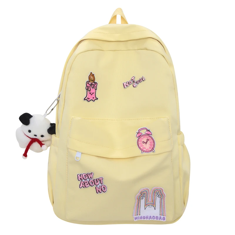 

2023 New Cartoon Luxury Backpack For Teenage Girls Nylon Kawaii Student School Bags Fashion Female Cute Women Travel Book Bag