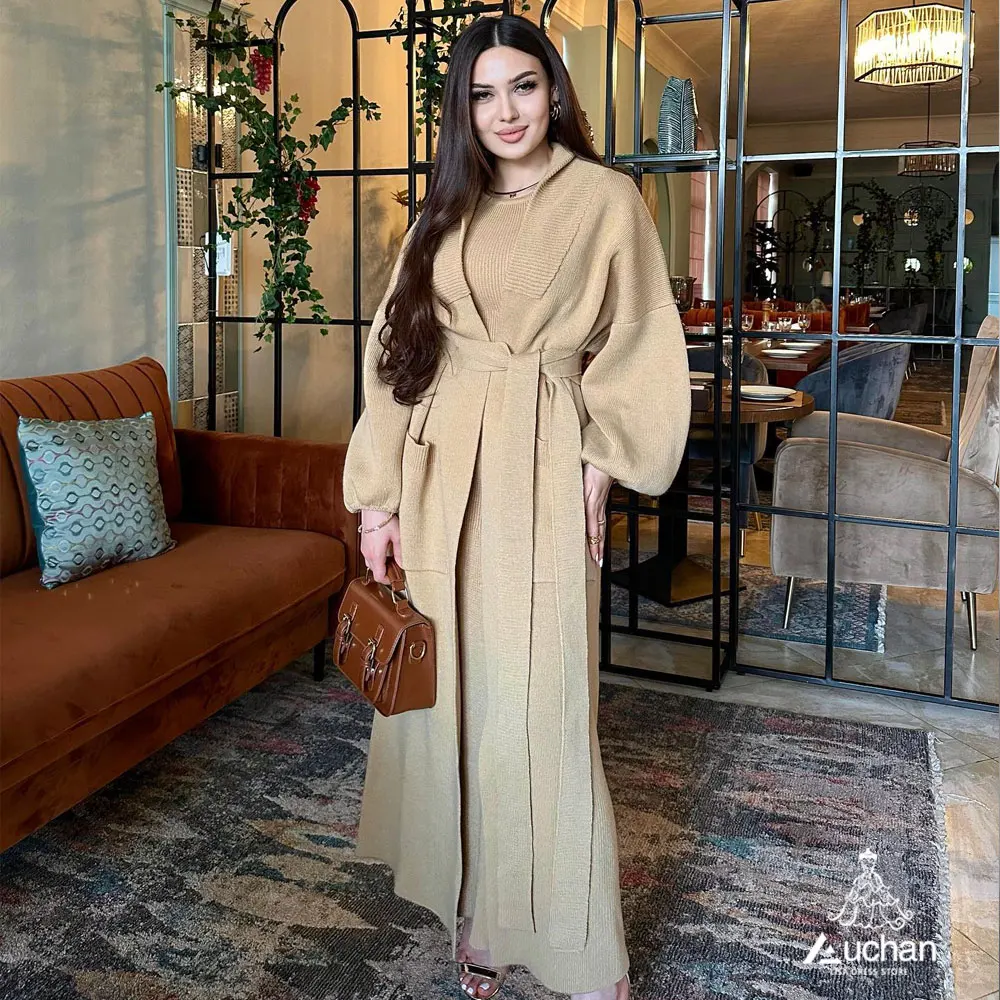 

Auchan O-Neck Dubai Prom Dress Ankle Length Evening Dress Summer Shawl Sleeves Elegant Wedding Party Gowns For Women 2023