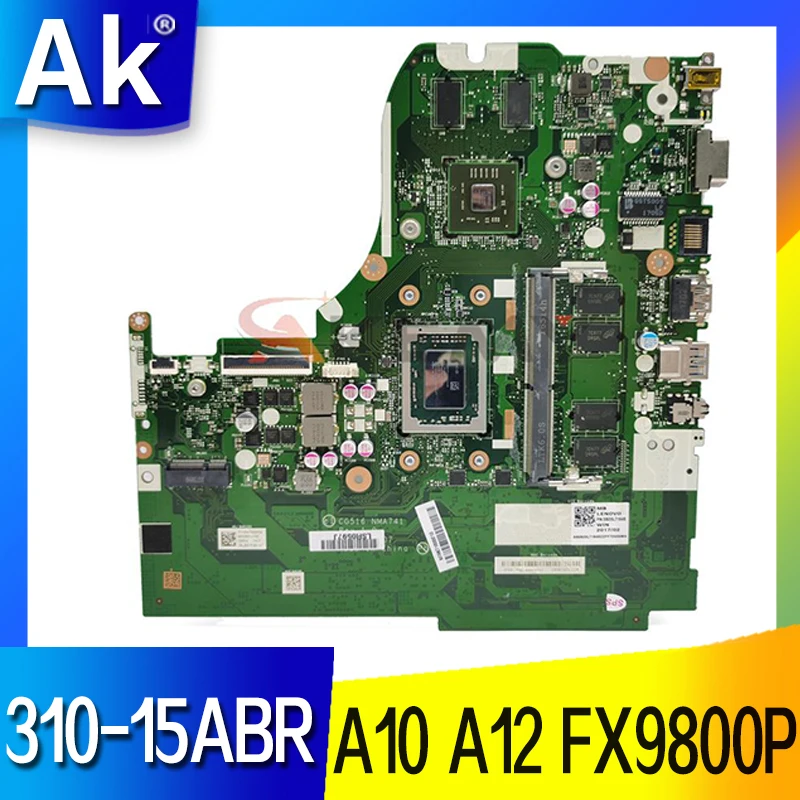 

NM-A741 Motherboard For Lenovo 310-15 310-15ABR Laptop Motherboard Mainboard A10-9600P A12-9700P FX9800P CPU 4GB RAM V2G GPU
