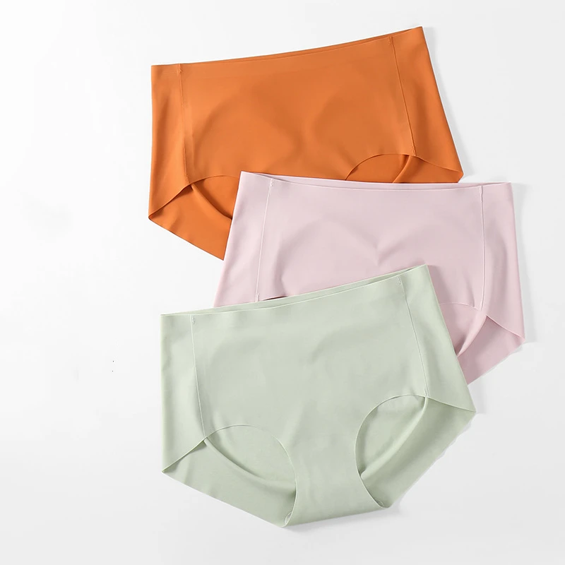 Comfortable One-Piece Seamless Underwear Ladies Ice Silk Yoga Fitness Cotton Women's Pants Head