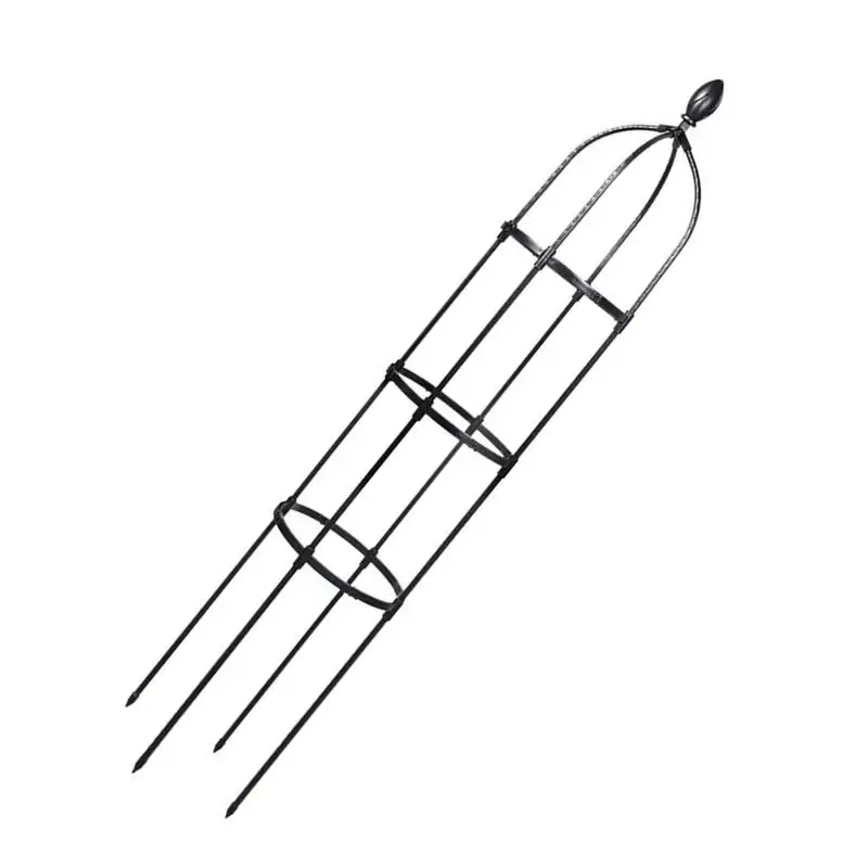 

Garden Obelisk Metal Trellis 3 Sizes PE Coating Steel Flower Support For Climbing Plants 12.5 Inch Diameter Metal Frame Cage For