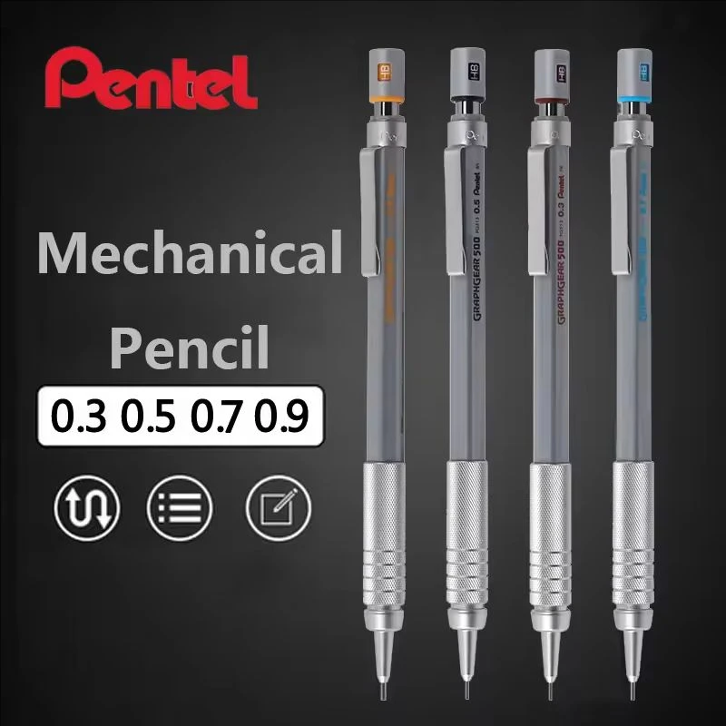 Фото Автоматический механический карандаш PENTEL Premium PG515 0,3/0,5/0,7/0,9 мм, художественные комиксы, профессиональный канцелярский карандаш для эскизов, не легко сломанный №1