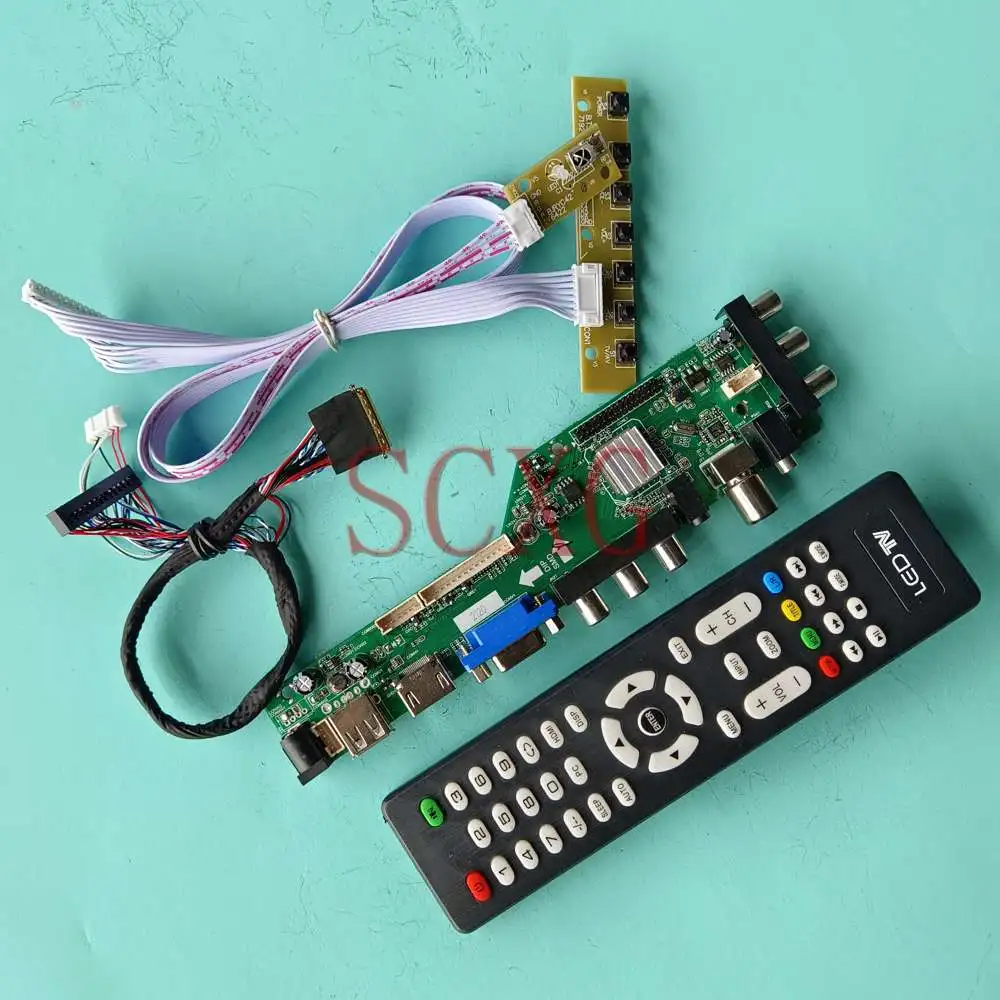 

LCD Controller Board DIY Kit Fit B140RW02 V0 14" AV USB HDMI-Compatible VGA LVDS 40 Pin Digital Signal DVB 1600 900 LED Display
