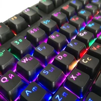 108 pcs stylish backlight keycaps replacement russian english keyboard caps for mechanical keyboard for pc gaming keyboard