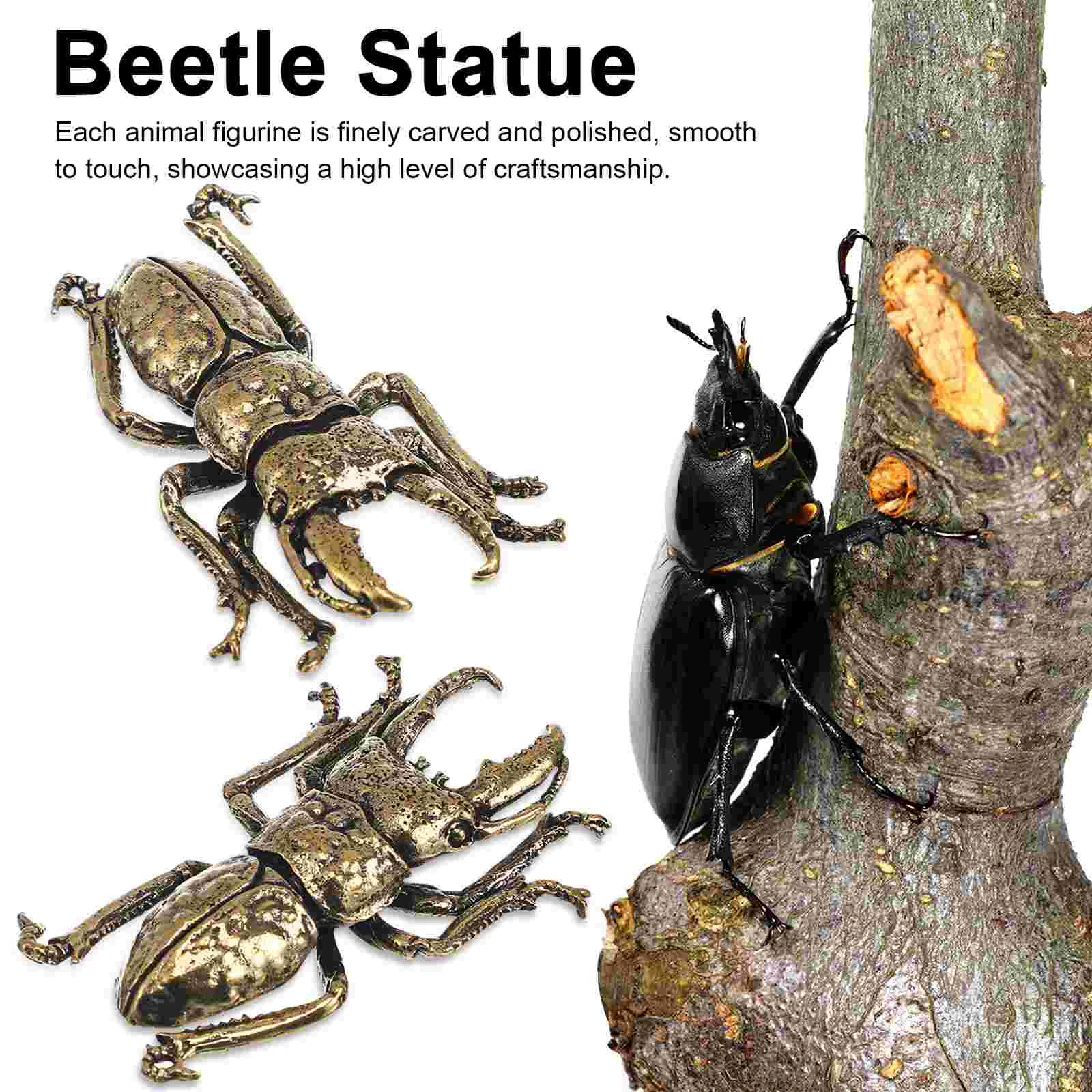 3 шт. Единорог настольные украшения металлический жук животное маленькие статуи