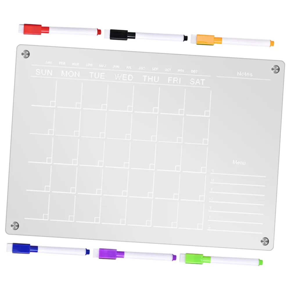 

Magnetic Calendar Refrigerator Rewritable Message Board Acrylic Dry Erase Blank Office Calendar Three-dimensional Fridge