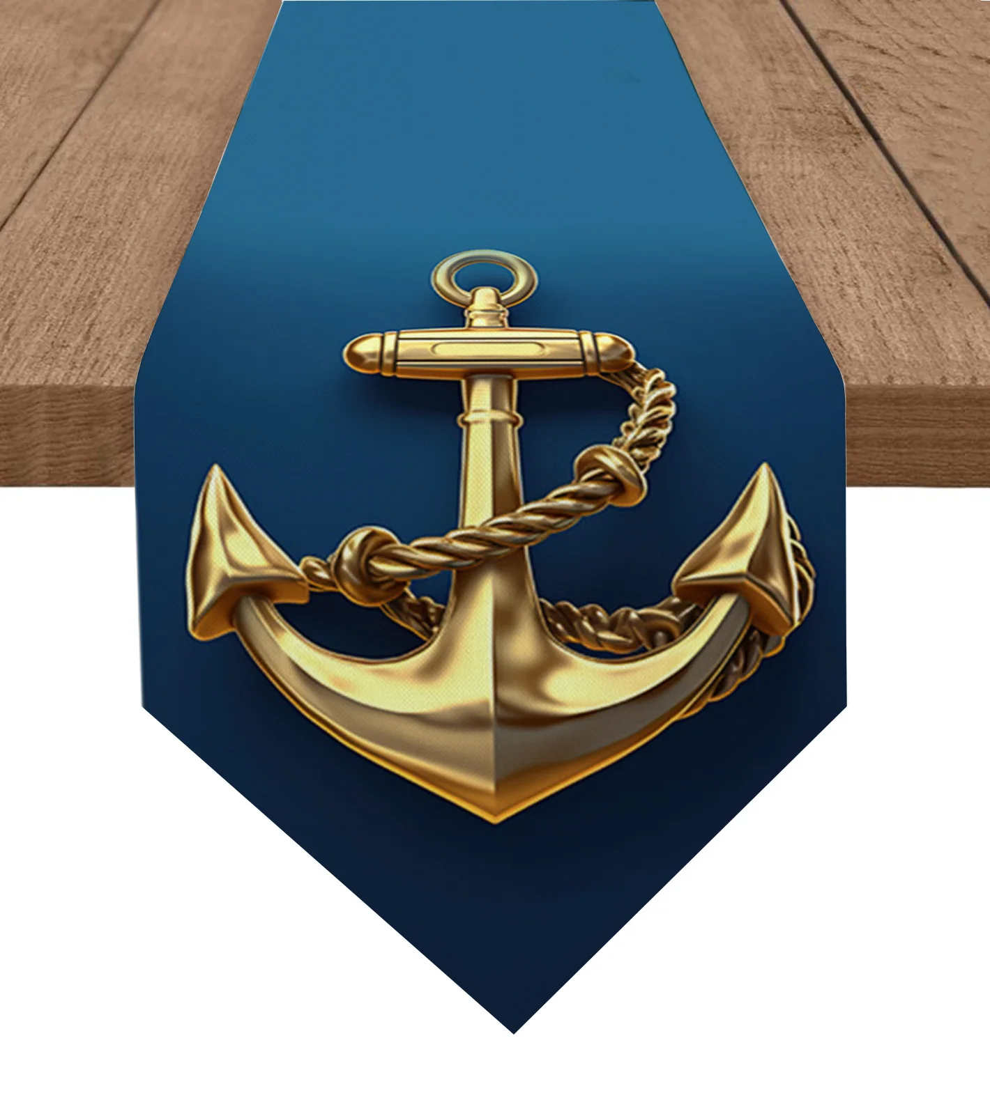 

Anchor Gradient Table Runner Wedding Decor Tablecloth Holiday Party Home Dining Table Decoration