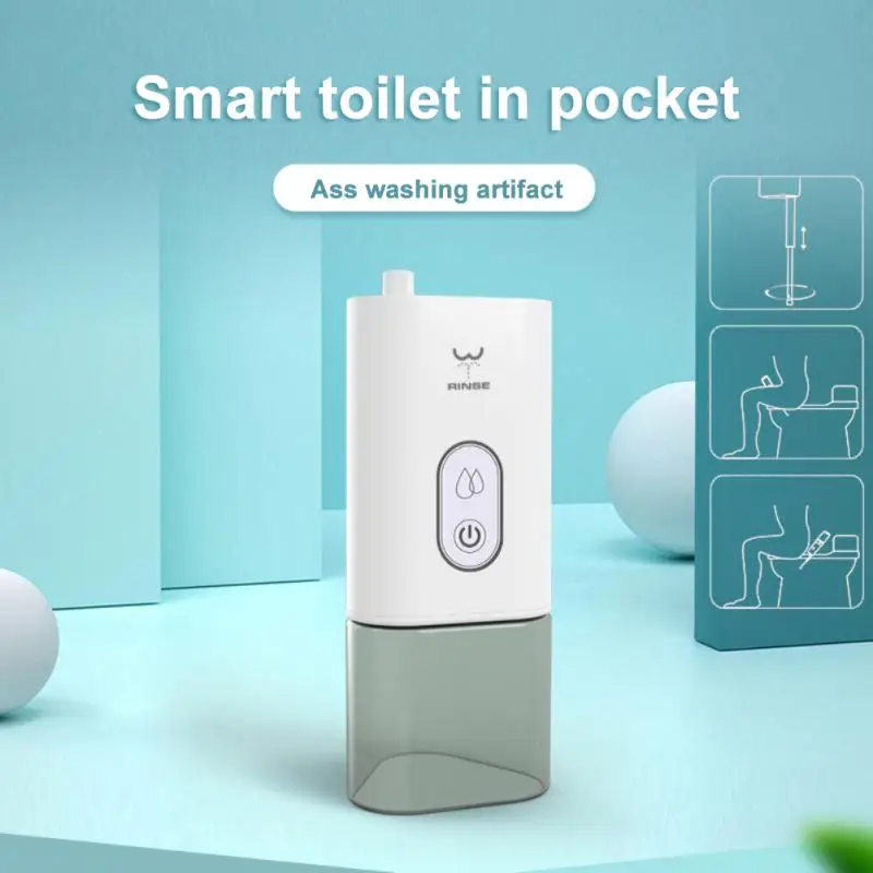 

Portable Travel Electric Bidet Washer HandHeld Toilet Shower Personal Cleaner Hygiene Nozzle Spray Washing Bathroom Artifact