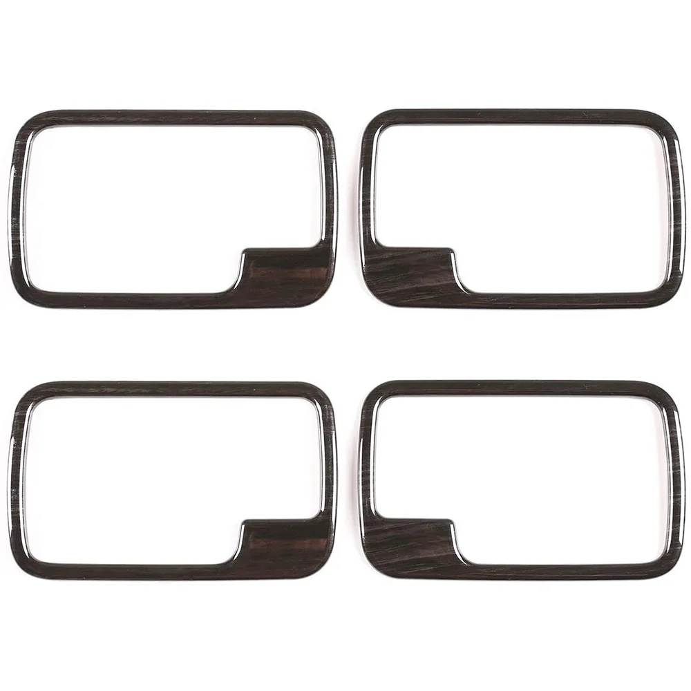 

Car Inner Door Handle Bowl Frame Cover Molding Trim Stickers for Land Rover Discovery 3 2004-2009(Black Wood Grain)