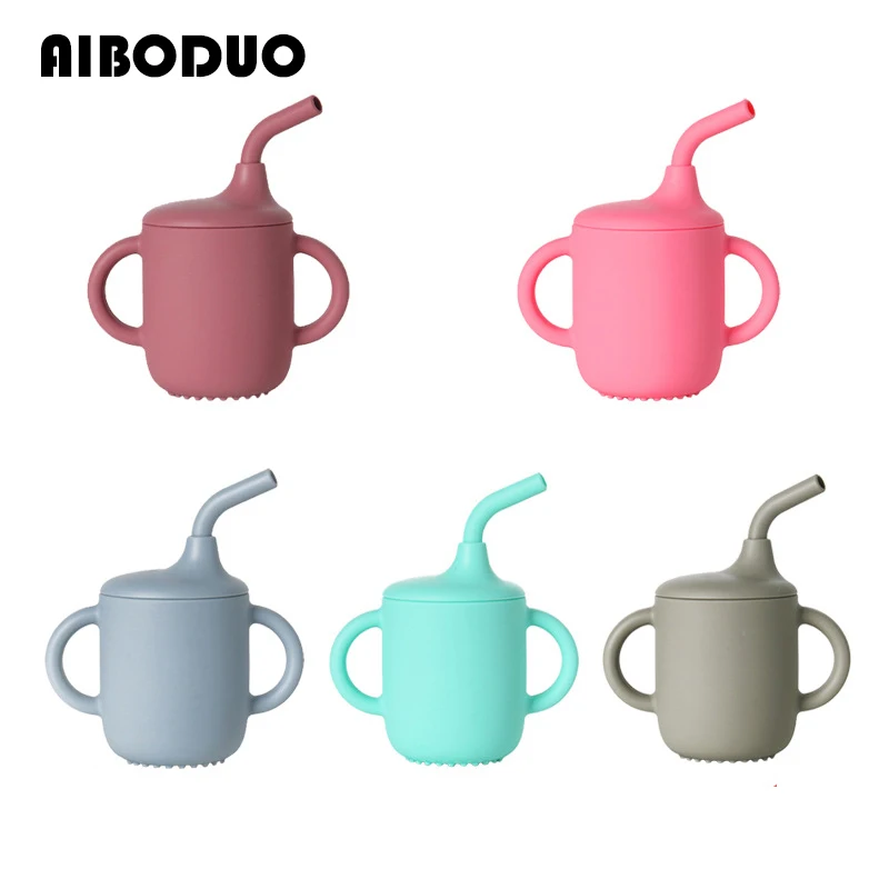 

Baby Silicone Sipette Cup Baby Drinking Cup 180ml Anti-fall And Leak-proof Silicone Cup For Children's Tableware