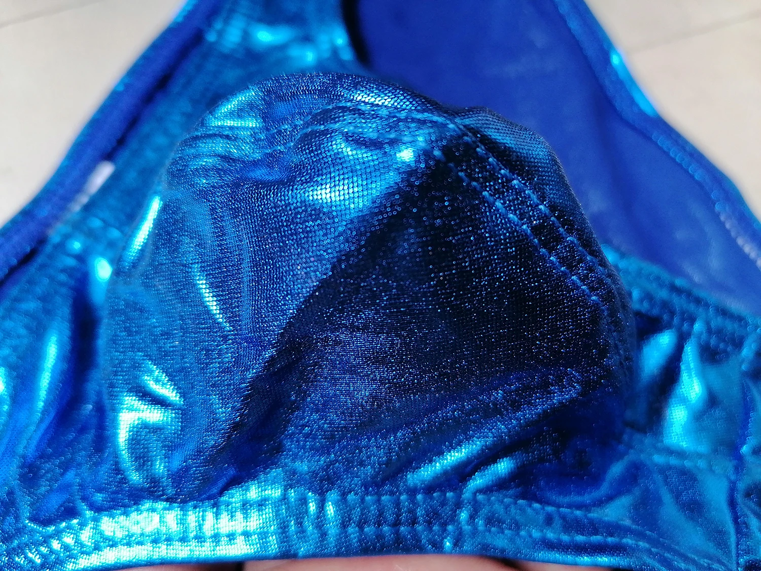 Мужские трусы из искусственной кожи с низкой посадкой