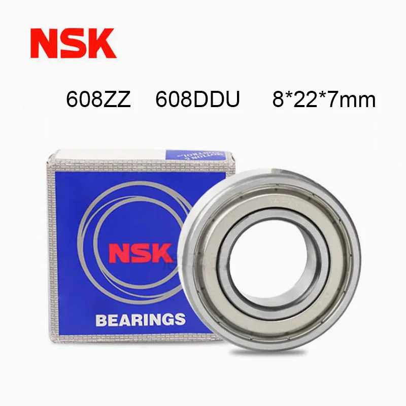 Japan NSK 608ZZ 608DDU Bearing 8x22x7 5/10PCS Miniature 3D Printer Parts Skateboard Scooter Roller Skates Wheel 608 Ball Bearing