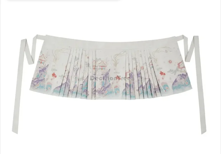 2024 Китайская Этническая юбка с принтом лошадиное лицо новая модная