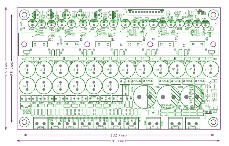 TPA3116 7 1 аудиоплата усилителя для динамика объемного звучания 50 Вт 100 центральный