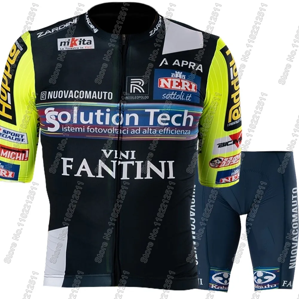 Team Solution Tech - Vini Fantini 2025 Комплект велосипедного трикотажа Мужская итальянская одежда Костюм для шоссейного велосипеда Велосипедная рубашка Шорты-комбинезон MTB Ropa (art.: 3920cbf399290) - 3920cbf399290
