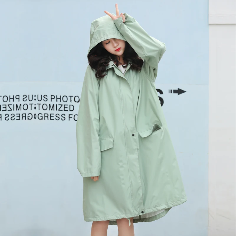 

Waterproof Portable Nylon Raincoat Women Portable Ladies Hooded Raincoat Poncho Overall Stylish Regenjacke Rain Gear Gift