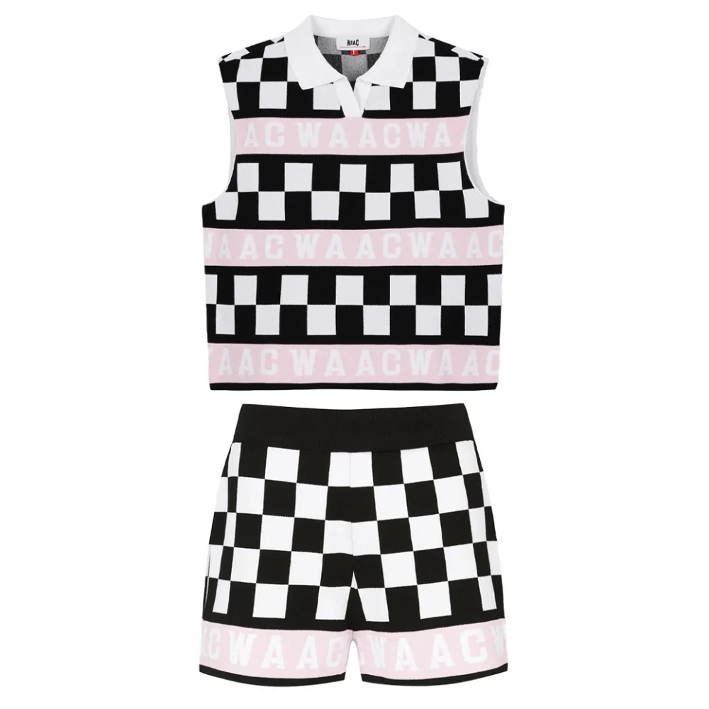 Высококачественный женский костюм для гольфа осенний вязаный жилет спортивные