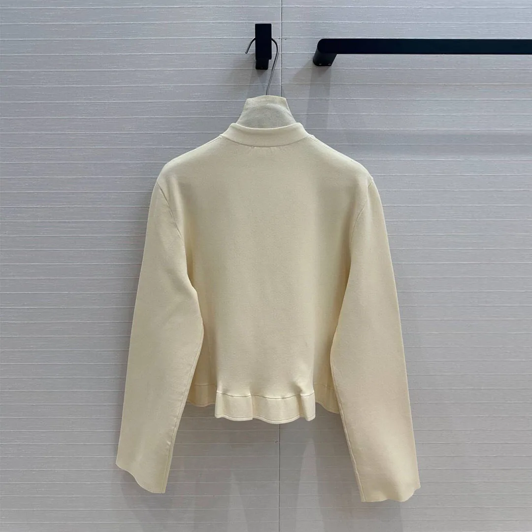 Женский винтажный вязаный свитер однобортный Кардиган составного кроя с круглым