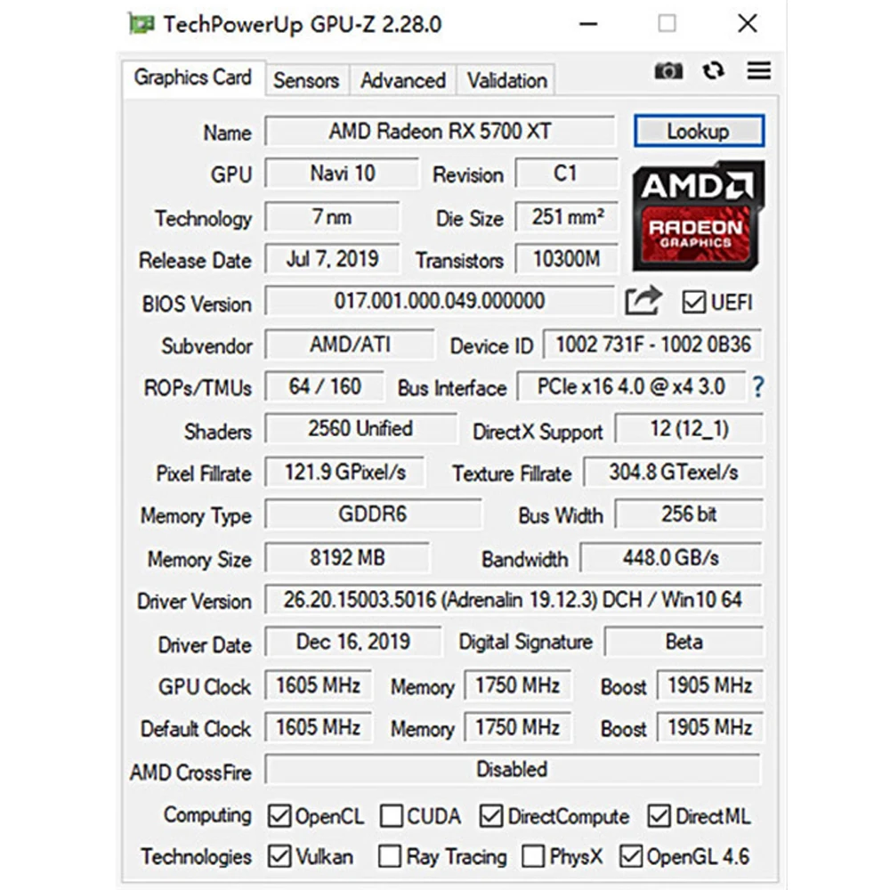 RX 5700 XT видеокарта PCI-E 4 0 X16 8 Гб GDDR6 256Bit 3DP HD видеокарты для AMD Radeon RX5700XT 256 бит ETH Майнер