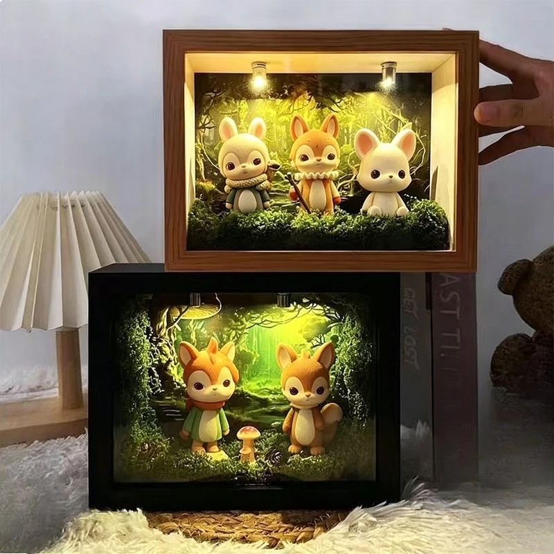 Фото 3D-рамка-витрина для кукол, фигурок, коллекционных предметов, демонстрационный бокс для диорамы, органайзер, декор для дома, подарок №2