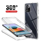 Чехол для Xiaomi POCO M4 X4 NFC F3 F2 M3 X3 Pro, защитный чехол 360, поликарбонат + силиконовый прозрачный чехол для Redmi Note 10S 10T 11T Pro