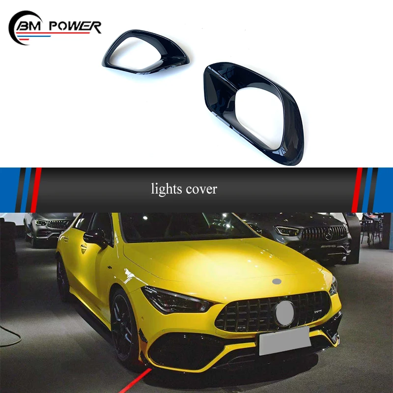 

2019 год выпуска, полипропиленовые фонари для бампера W118 CLA45 до CLA45S, левая и правая крышка корпуса, запчасти для автомобиля