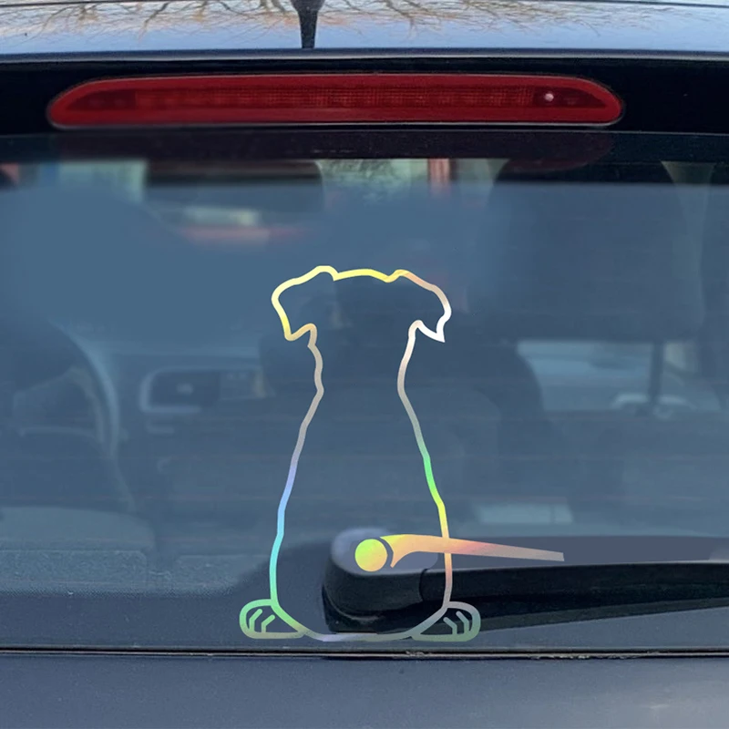 Веселый кот, щенок, собака, наклейки на автомобиль, внешние наклейки на автомобиль, художественный дизайн, окно, заднее стекло, украшение автомобиля, наклейки и наклейки для стайлинга автомобилей