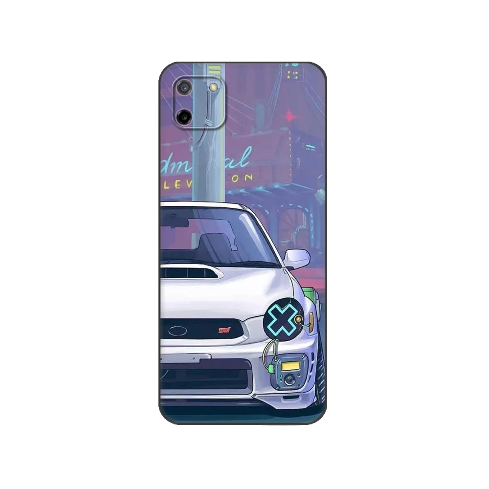Black tpu Case For OPPO Realme 8i C25 C25S C11 2020 2021 C20 C21 C21Y C25Y Back Cover fashion Car Sports |