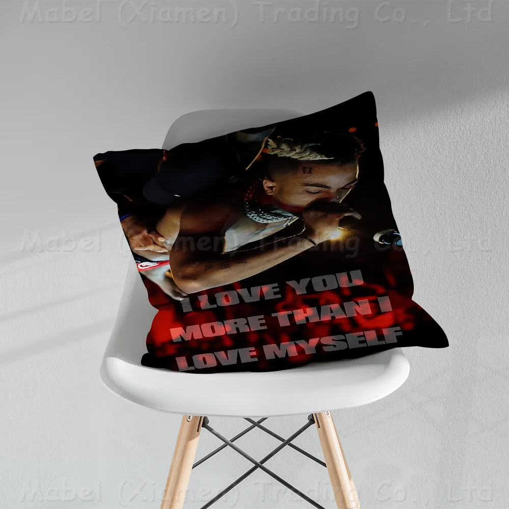 X-XXXTENTACION Hot Rapper Personalized Pillow Cover Kids Bedroom Wild Party Decor Pillowcase Kid Birthday Shower Gift