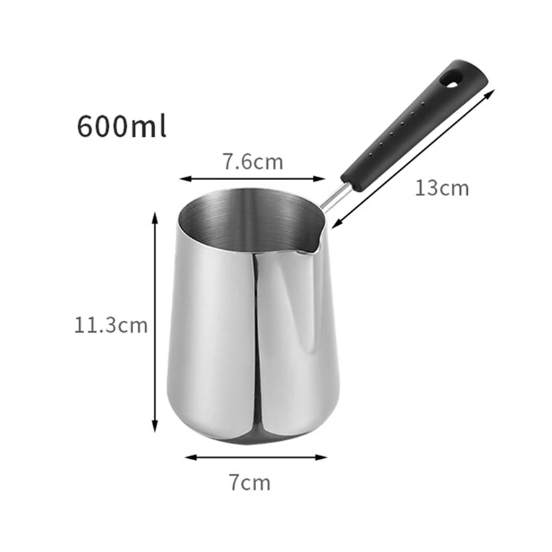 2x600 мл подогреватель для молока и масла Турецкий кофейник нержавеющая сталь