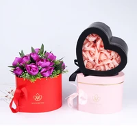 double layer rotating gifts box flower pot preserved fresh flower wholesale valentines day mothers day party christmas wedding