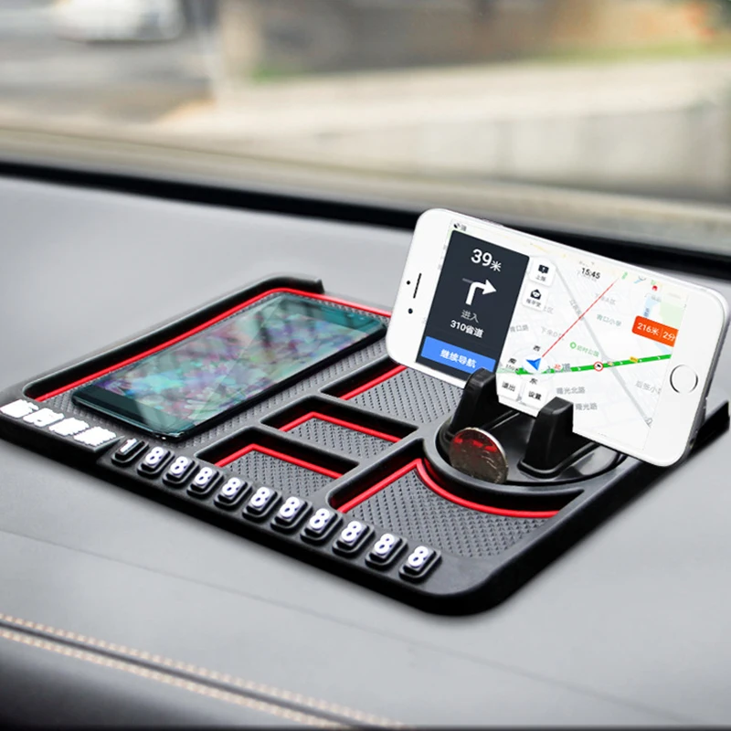 

Многофункциональный автомобильный Противоскользящий коврик, автомобильный держатель телефона, нескользящий Липкий Противоскользящий ко...